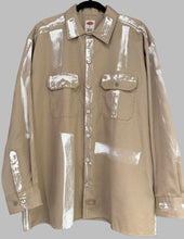 Load image into Gallery viewer, PAINTED ABSTRACT SHIRT DRESS-KHAKI/WHITE