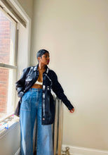 Load image into Gallery viewer, PAINTED ABSTRACT SHIRT-DRESS BLACK/WHITE