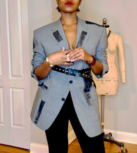 Load image into Gallery viewer, NOIR VINTAGE ABSTRACT PAINTED BLAZER