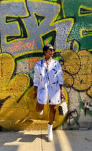 Load image into Gallery viewer, PAINTED ABSTRACT SHIRT DRESS-WHITE/BLACK